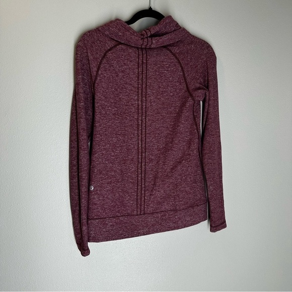 Lululemon Make A Move Long Sleeve Top Heathered Red Grape Size 6 Women Cowl Neck - Picture 8 of 11
